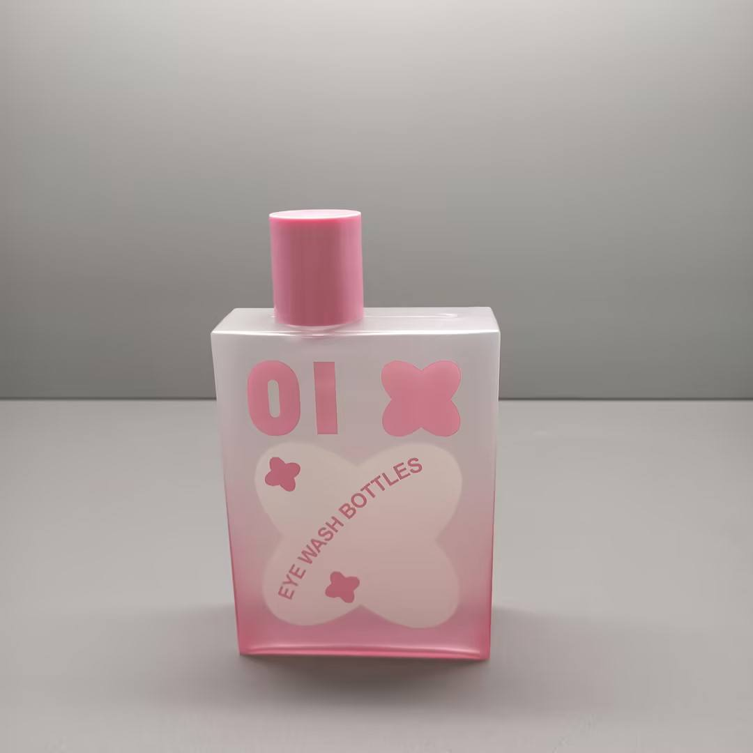 High Quality Customizable Logo 300ml Plastic PETG Square Eye Wash Bottle Lotion Bottle for Shampoo Cosmetic Packaging