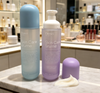 120ml Semi-transparent Matte Gradient Glass Lotion Pump Bottle Luxury Skincare Serum Dispenser Bottle