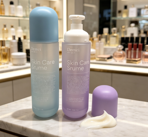 120ml Semi-transparent Matte Gradient Glass Lotion Pump Bottle Luxury Skincare Serum Dispenser Bottle