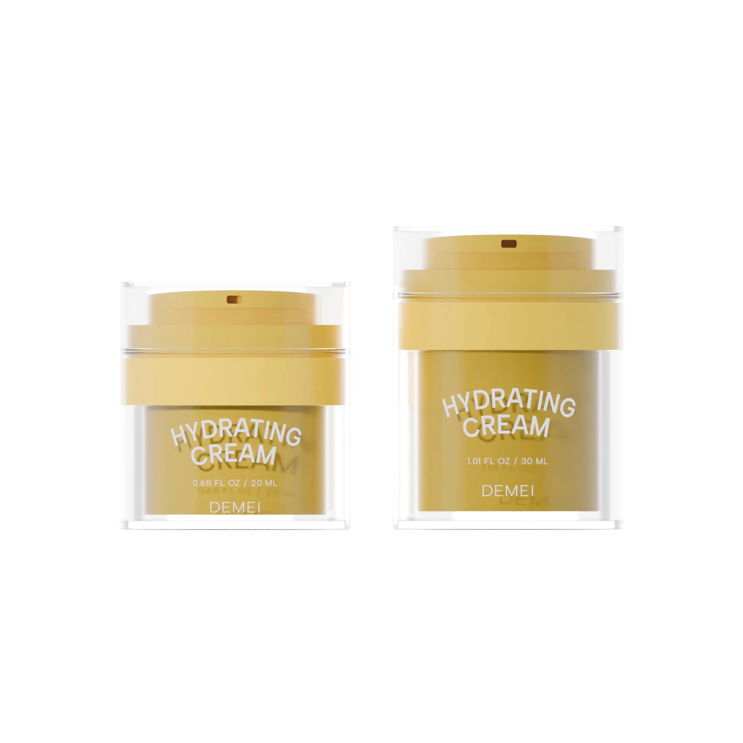 Luxury Airless Pump Cream Jar Hydrating Cream Container Custom Logo Cosmetic Moisturizer Face Cream Packaging