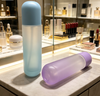 120ml Semi-transparent Matte Gradient Glass Lotion Pump Bottle Luxury Skincare Serum Dispenser Bottle