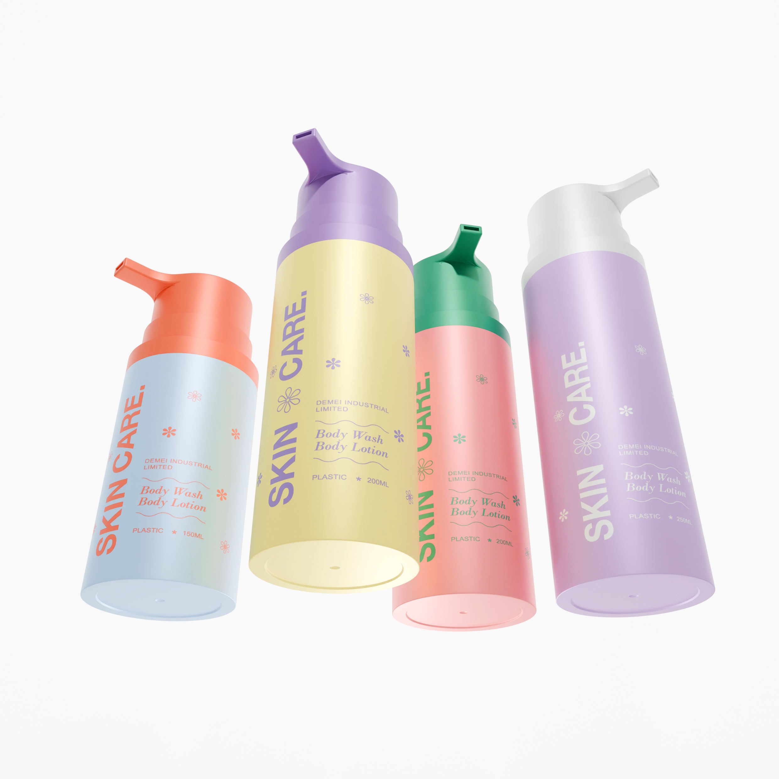 150ml 200ml 250ml PP Airless Lotion Bottle